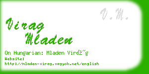 virag mladen business card